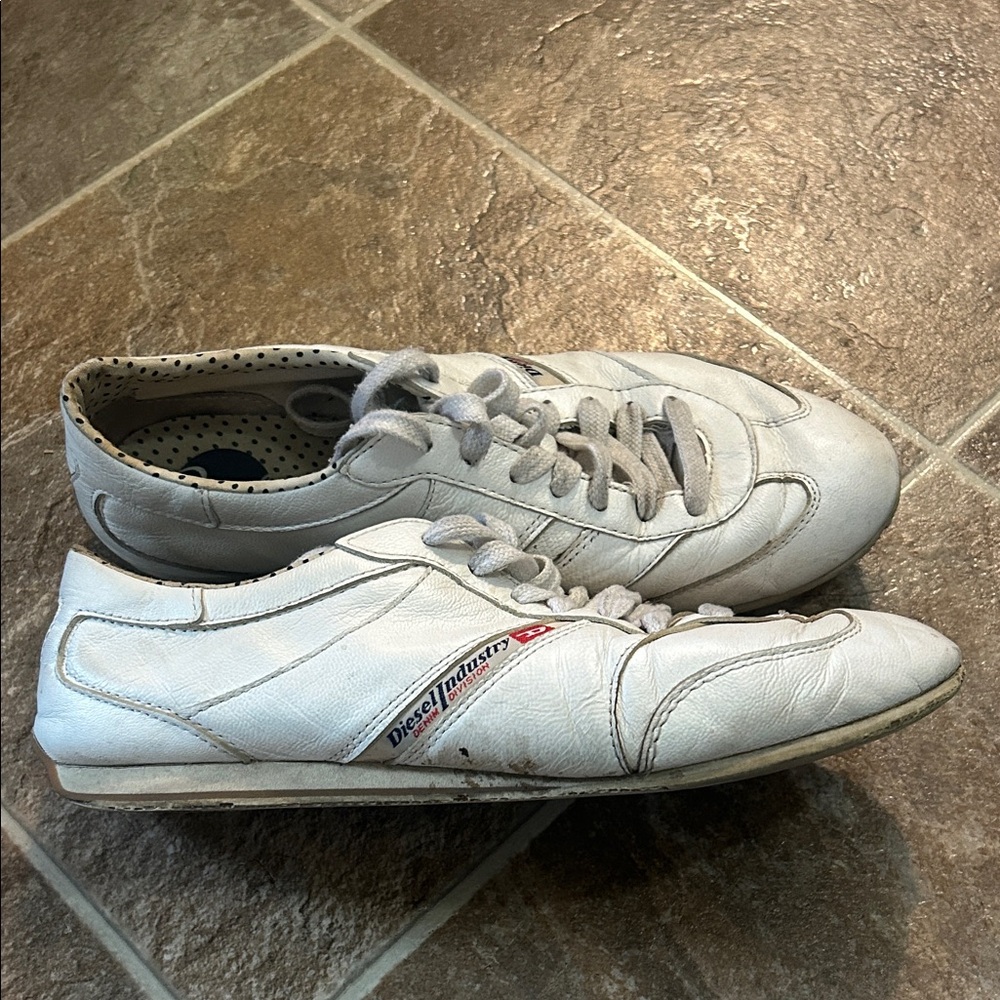 Diesel White Leather Women's Sneakers